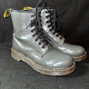 Dr. Martens Gray Patent Leather